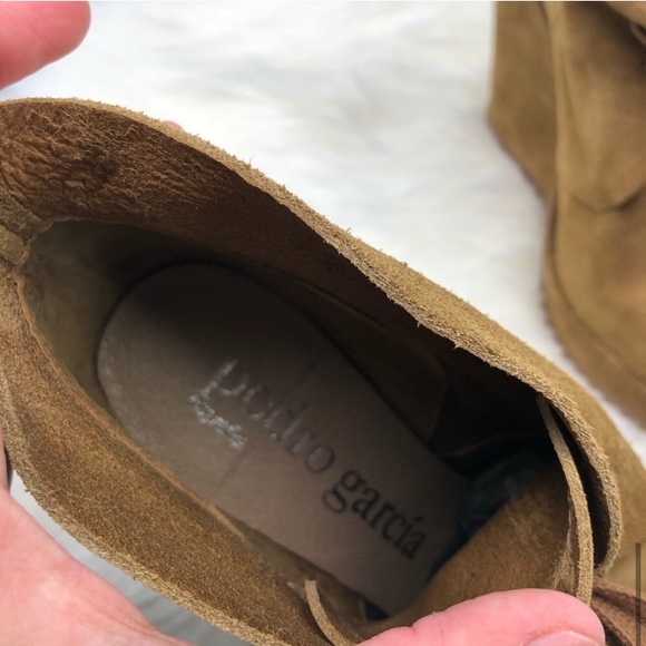 Pedro Garcia Suede Platform Wedge Booties NWT - Picture 7 of 8